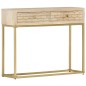 vidaXL Konsolentisch Golden 90 × 30 × 75 cm Massivholz Mango vidaXL Konsolentisch Golden 90 × 30 × 75 cm Massivholz Mango