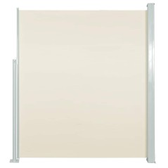 vidaXL Ausziehbare Seitenmarkise 120x300 cm Creme