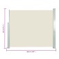 vidaXL Ausziehbare Seitenmarkise 120x300 cm Creme
