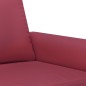 vidaXL 3-tlg. Sofagarnitur mit Kissen Weinrot Kunstleder vidaXL 3-tlg. Sofagarnitur mit Kissen Weinrot Kunstleder