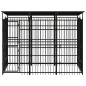 vidaXL Outdoor-Hundezwinger mit Dach Stahl 5,53 m² vidaXL Outdoor-Hundezwinger mit Dach Stahl 5,53 m²