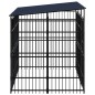 vidaXL Outdoor-Hundezwinger mit Dach Stahl 5,53 m² vidaXL Outdoor-Hundezwinger mit Dach Stahl 5,53 m²