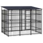 vidaXL Outdoor-Hundezwinger mit Dach Stahl 5,53 m² vidaXL Outdoor-Hundezwinger mit Dach Stahl 5,53 m²