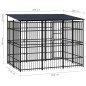vidaXL Outdoor-Hundezwinger mit Dach Stahl 5,53 m² vidaXL Outdoor-Hundezwinger mit Dach Stahl 5,53 m²