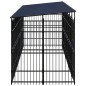 vidaXL Outdoor-Hundezwinger mit Dach Stahl 12,9 m² vidaXL Outdoor-Hundezwinger mit Dach Stahl 12,9 m²