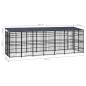 vidaXL Outdoor-Hundezwinger mit Dach Stahl 12,9 m² vidaXL Outdoor-Hundezwinger mit Dach Stahl 12,9 m²