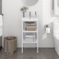 vidaXL Badezimmer-Waschtischgestell mit Waschbecken Weiß Eisen vidaXL Badezimmer-Waschtischgestell mit Waschbecken Weiß Eisen
