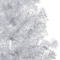 Künstlicher Weihnachtsbaum mit LEDs & Kugeln Silbern 240 cm PET Künstlicher Weihnachtsbaum mit LEDs & Kugeln Silbern 240 cm PET