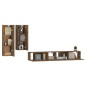 vidaXL 4-tlg. TV-Schrank-Set Räuchereiche Holzwerkstoff vidaXL 4-tlg. TV-Schrank-Set Räuchereiche Holzwerkstoff