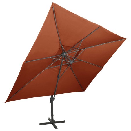 vidaXL Ampelschirm mit Lüftung 400x300 cm Terrakotta
