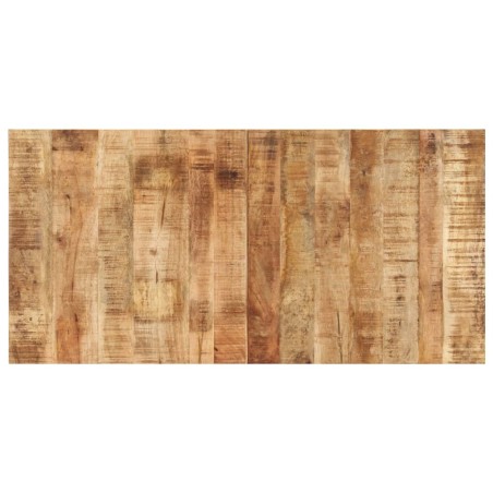 vidaXL Tischplatte 120x60x(1,5-1,6) cm Raues Mangoholz  