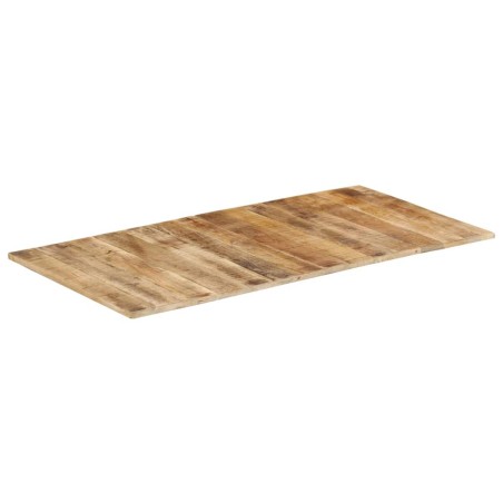 vidaXL Tischplatte 120x60x(1,5-1,6) cm Raues Mangoholz  
