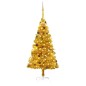 vidaXL Künstlicher Weihnachtsbaum Beleuchtung & Kugeln Gold 180 cm PET vidaXL Künstlicher Weihnachtsbaum Beleuchtung & Kugeln Gold 180 cm PET