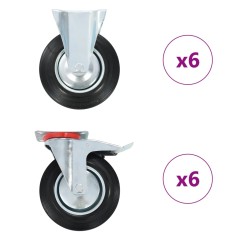 vidaXL 12 Stk. Rollen 200 mm