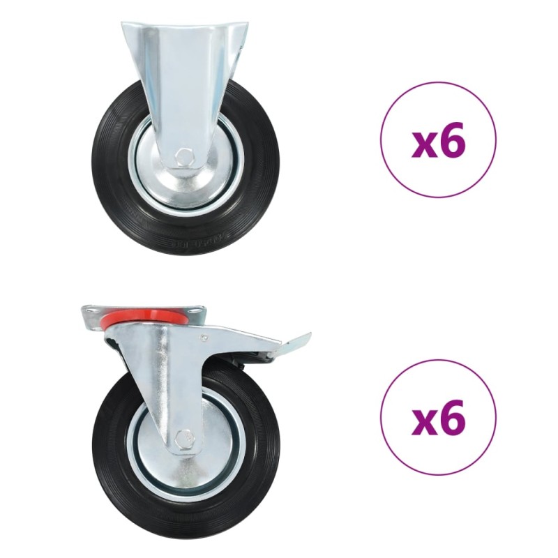 vidaXL 12 Stk. Rollen 200 mm vidaXL 12 Stk. Rollen 200 mm