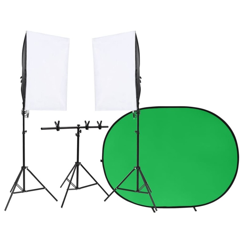 vidaXL Fotostudio-Set mit Leuchten und Hintergrund vidaXL Fotostudio-Set mit Leuchten und Hintergrund