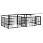 vidaXL Outdoor-Hundezwinger mit Dach Stahl 7,51 m² vidaXL Outdoor-Hundezwinger mit Dach Stahl 7,51 m²