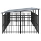 vidaXL Outdoor-Hundezwinger mit Dach Stahl 7,51 m² vidaXL Outdoor-Hundezwinger mit Dach Stahl 7,51 m²