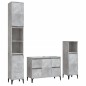 vidaXL 3-tlg. Badmöbel-Set Betongrau Holzwerkstoff vidaXL 3-tlg. Badmöbel-Set Betongrau Holzwerkstoff
