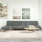 vidaXL Schlafsofa in L-Form Dunkelgrau 255x140x70 cm Stoff vidaXL Schlafsofa in L-Form Dunkelgrau 255x140x70 cm Stoff