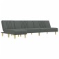 vidaXL Schlafsofa in L-Form Dunkelgrau 255x140x70 cm Stoff vidaXL Schlafsofa in L-Form Dunkelgrau 255x140x70 cm Stoff