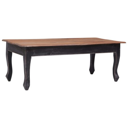 vidaXL Couchtisch Schwarz 120 x 60 x 45 cm Massivholz Mahagoni 