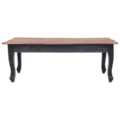 vidaXL Couchtisch Schwarz 120 x 60 x 45 cm Massivholz Mahagoni 
