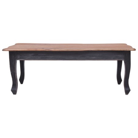 vidaXL Couchtisch Schwarz 120 x 60 x 45 cm Massivholz Mahagoni 