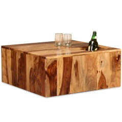 vidaXL Couchtisch Massivholz Palisander 70x70x30 cm