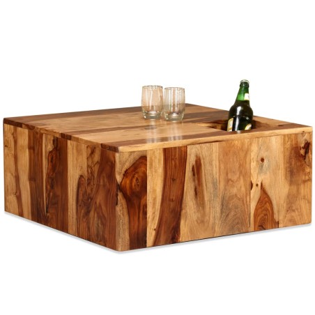 vidaXL Couchtisch Massivholz Palisander 70x70x30 cm