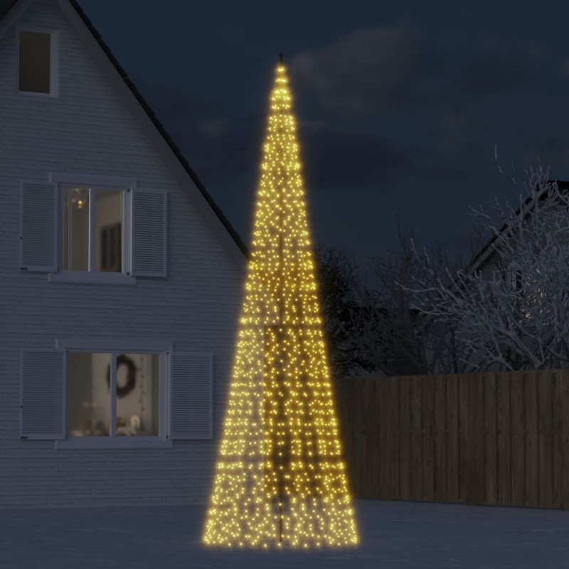 vidaXL LED-Weihnachtsbaum für Fahnenmast 1534 LEDs Warmweiß 500 cm vidaXL LED-Weihnachtsbaum für Fahnenmast 1534 LEDs Warmweiß 500 cm