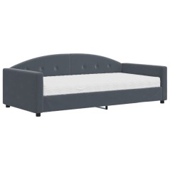 vidaXL Tagesbett mit Matratze Dunkelgrau 100x200 cm Samt