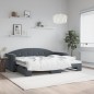 vidaXL Tagesbett Ausziehbar Dunkelgrau 90x200 cm Samt vidaXL Tagesbett Ausziehbar Dunkelgrau 90x200 cm Samt