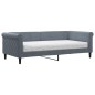 vidaXL Tagesbett mit Matratze Dunkelgrau 90x190 cm Samt vidaXL Tagesbett mit Matratze Dunkelgrau 90x190 cm Samt