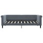 vidaXL Tagesbett mit Matratze Dunkelgrau 90x190 cm Samt vidaXL Tagesbett mit Matratze Dunkelgrau 90x190 cm Samt