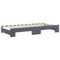 vidaXL Tagesbett Ausziehbar mit Matratzen Dunkelgrau 90x200 cm Samt vidaXL Tagesbett Ausziehbar mit Matratzen Dunkelgrau 90x200 cm Samt