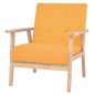 vidaXL Sofagarnitur 3-tlg. Stoff Gelb vidaXL Sofagarnitur 3-tlg. Stoff Gelb