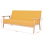 vidaXL Sofagarnitur 3-tlg. Stoff Gelb vidaXL Sofagarnitur 3-tlg. Stoff Gelb