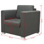 vidaXL Sessel Dunkelgrau Stoff vidaXL Sessel Dunkelgrau Stoff