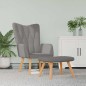 vidaXL Relaxsessel mit Hocker Taupe Stoff vidaXL Relaxsessel mit Hocker Taupe Stoff