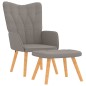 vidaXL Relaxsessel mit Hocker Taupe Stoff vidaXL Relaxsessel mit Hocker Taupe Stoff