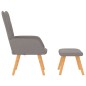 vidaXL Relaxsessel mit Hocker Taupe Stoff vidaXL Relaxsessel mit Hocker Taupe Stoff