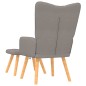 vidaXL Relaxsessel mit Hocker Taupe Stoff vidaXL Relaxsessel mit Hocker Taupe Stoff