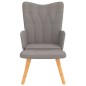 vidaXL Relaxsessel mit Hocker Taupe Stoff vidaXL Relaxsessel mit Hocker Taupe Stoff