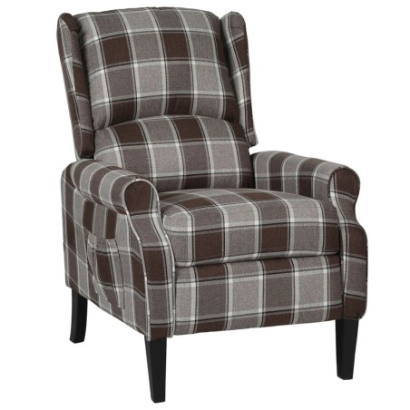 vidaXL Relaxsessel Verstellbar Braun Stoff