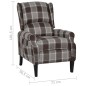 vidaXL Relaxsessel Verstellbar Braun Stoff vidaXL Relaxsessel Verstellbar Braun Stoff