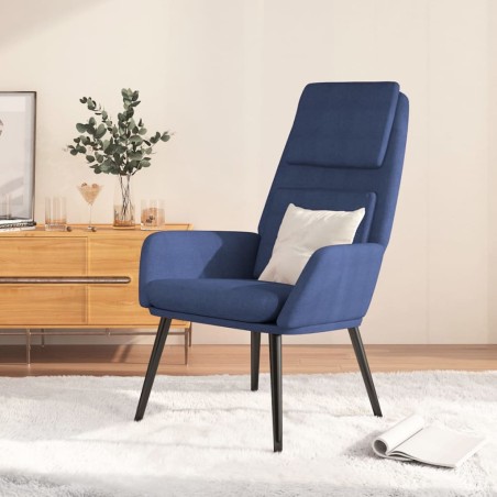vidaXL Relaxsessel Blau Stoff
