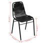 vidaXL Esszimmerstühle 4 Stk. Schwarz Echtleder vidaXL Esszimmerstühle 4 Stk. Schwarz Echtleder