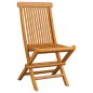 vidaXL Gartenstühle mit Weinroten Kissen 4 Stk. Massivholz Teak vidaXL Gartenstühle mit Weinroten Kissen 4 Stk. Massivholz Teak