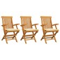 vidaXL Gartenstühle mit Creme Kissen 3 Stk. Massivholz Teak vidaXL Gartenstühle mit Creme Kissen 3 Stk. Massivholz Teak